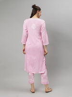 Load image into Gallery viewer, Seva Chikan Hand Embroidered Rayon Lucknowi Chikankari Kurta Set