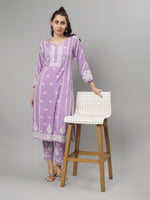 Load image into Gallery viewer, Seva Chikan Hand Embroidered Rayon Lucknowi Chikankari Kurta Set