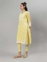 Load image into Gallery viewer, Seva Chikan Hand Embroidered Rayon Lucknowi Chikankari Kurta Set