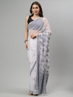 Load image into Gallery viewer, Seva Chikan Hand Embroidered Georgette Lucknowi Chikankari Saree