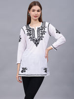 Load image into Gallery viewer, Seva Chikan Hand Embroidered Cotton Lucknowi Chikan Top