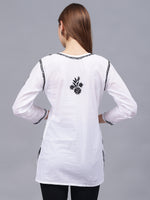 Load image into Gallery viewer, Seva Chikan Hand Embroidered Cotton Lucknowi Chikan Top