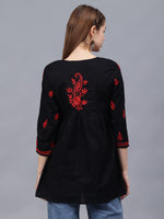 Load image into Gallery viewer, Seva Chikan Hand Embroidered Cotton Lucknowi Chikan Top