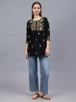 Load image into Gallery viewer, Seva Chikan Hand Embroidered Cotton Lucknowi Chikan Top