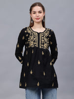 Load image into Gallery viewer, Seva Chikan Hand Embroidered Cotton Lucknowi Chikan Top
