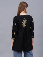 Load image into Gallery viewer, Seva Chikan Hand Embroidered Cotton Lucknowi Chikan Top