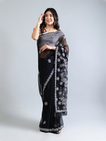 Load image into Gallery viewer, Seva Chikan Hand Embroidered Georgette Lucknowi Chikankari Saree