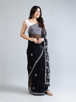Load image into Gallery viewer, Seva Chikan Hand Embroidered Georgette Lucknowi Chikankari Saree
