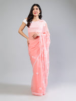 Load image into Gallery viewer, Seva Chikan Hand Embroidered Georgette Lucknowi Chikankari Saree