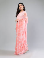 Load image into Gallery viewer, Seva Chikan Hand Embroidered Georgette Lucknowi Chikankari Saree