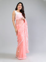 Load image into Gallery viewer, Seva Chikan Hand Embroidered Georgette Lucknowi Chikankari Saree