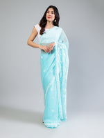 Load image into Gallery viewer, Seva Chikan Hand Embroidered Georgette Lucknowi Chikankari Saree