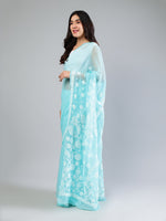 Load image into Gallery viewer, Seva Chikan Hand Embroidered Georgette Lucknowi Chikankari Saree
