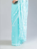 Load image into Gallery viewer, Seva Chikan Hand Embroidered Georgette Lucknowi Chikankari Saree