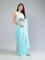 Load image into Gallery viewer, Seva Chikan Hand Embroidered Georgette Lucknowi Chikankari Saree