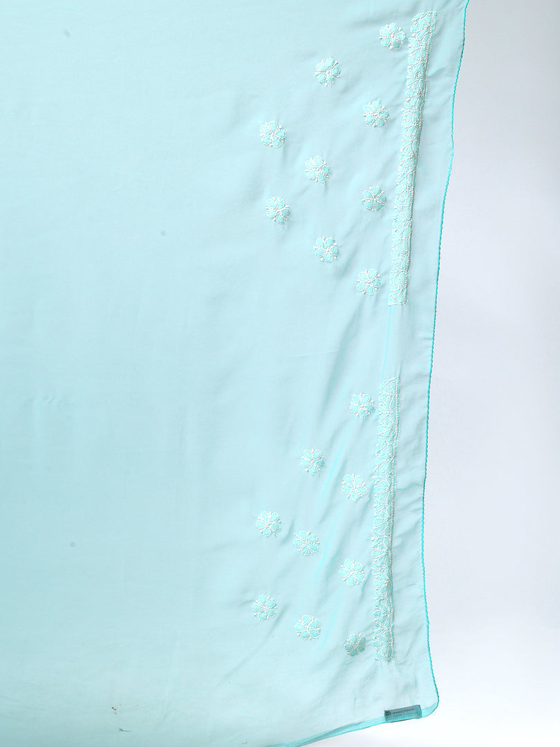 Seva Chikan Hand Embroidered Georgette Lucknowi Chikankari Saree