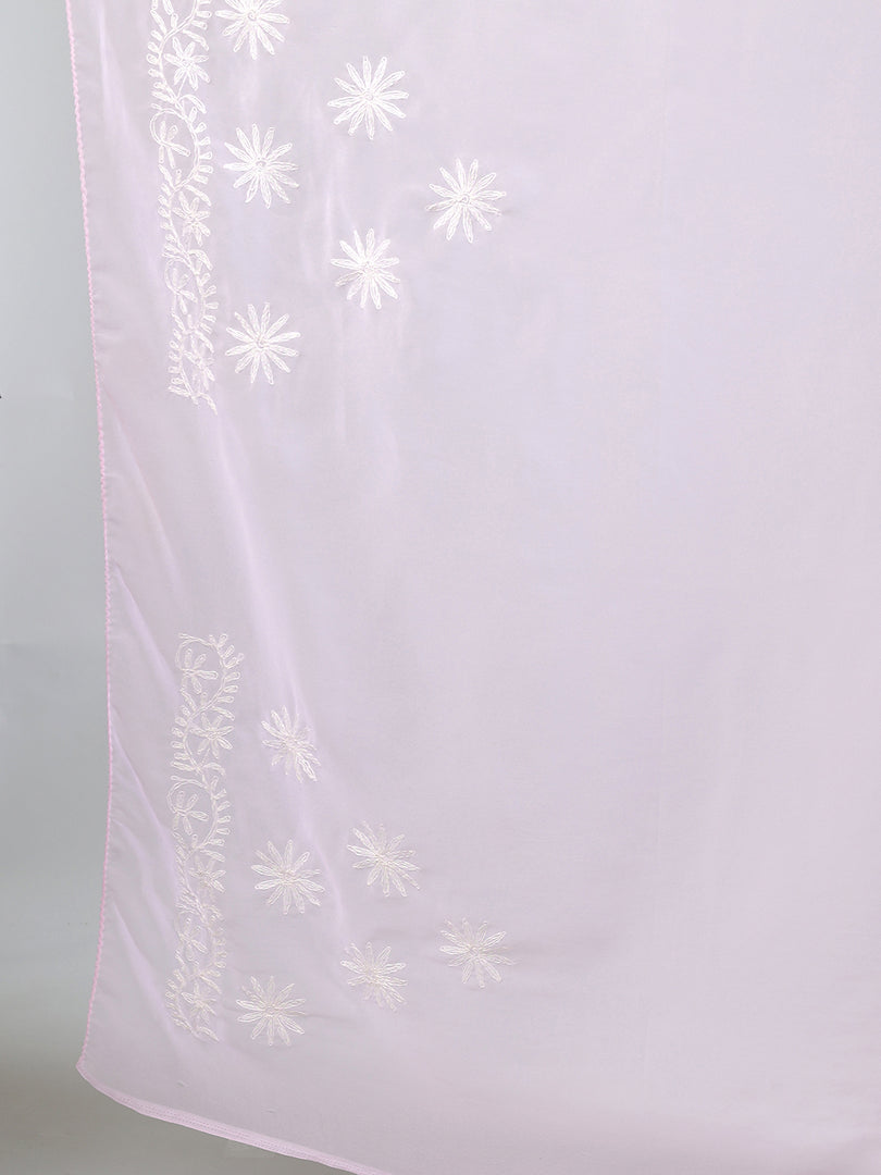 Seva Chikan Hand Embroidered Georgette Lucknowi Chikankari Saree