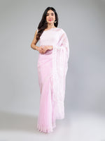 Load image into Gallery viewer, Seva Chikan Hand Embroidered Georgette Lucknowi Chikankari Saree
