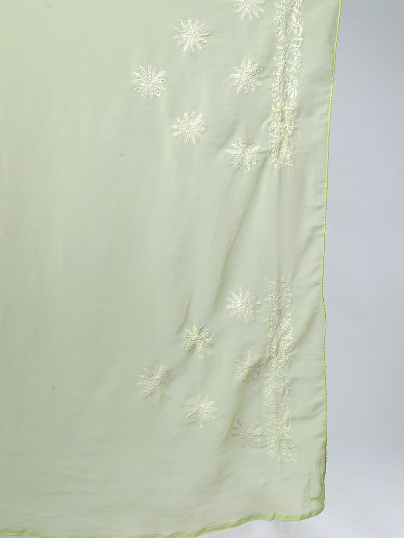 Seva Chikan Hand Embroidered Georgette Lucknowi Chikankari Saree