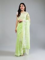 Load image into Gallery viewer, Seva Chikan Hand Embroidered Georgette Lucknowi Chikankari Saree