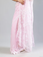 Load image into Gallery viewer, Seva Chikan Hand Embroidered Georgette Lucknowi Chikankari Saree