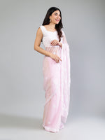 Load image into Gallery viewer, Seva Chikan Hand Embroidered Georgette Lucknowi Chikankari Saree