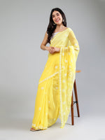 Load image into Gallery viewer, Seva Chikan Hand Embroidered Georgette Lucknowi Chikankari Saree