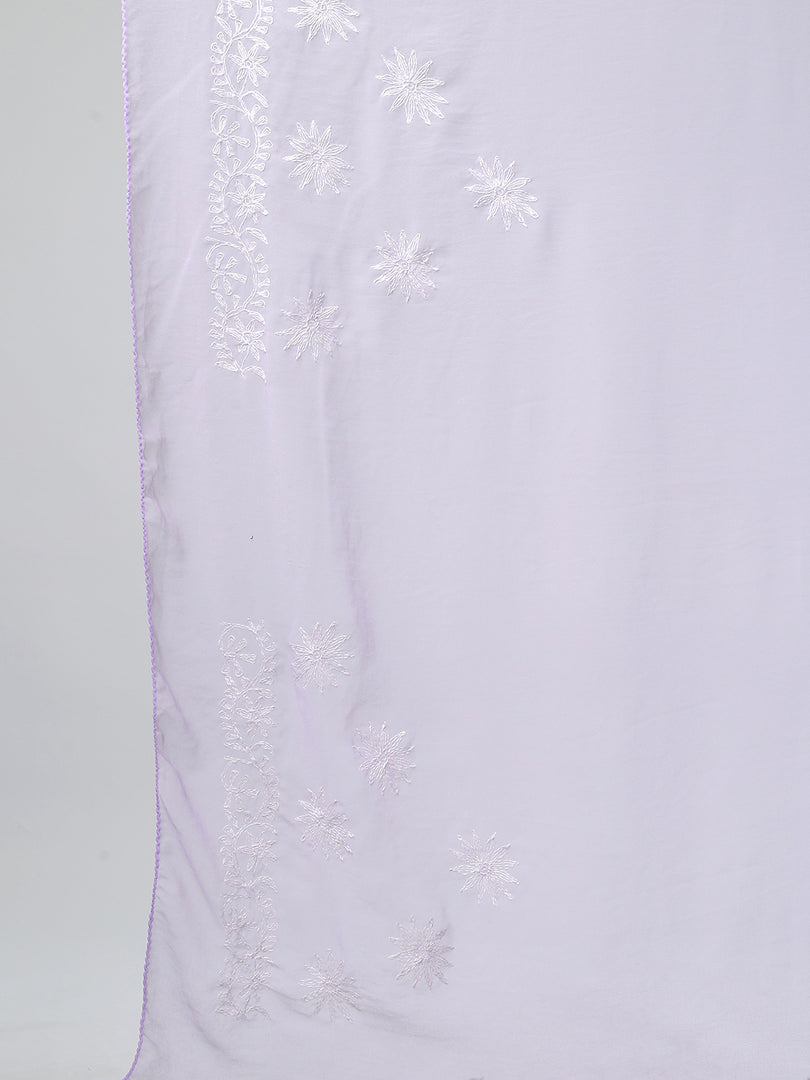 Seva Chikan Hand Embroidered Georgette Lucknowi Chikankari Saree