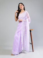 Load image into Gallery viewer, Seva Chikan Hand Embroidered Georgette Lucknowi Chikankari Saree