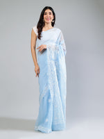Load image into Gallery viewer, Seva Chikan Hand Embroidered Georgette Lucknowi Chikankari Saree