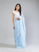 Load image into Gallery viewer, Seva Chikan Hand Embroidered Georgette Lucknowi Chikankari Saree