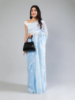 Load image into Gallery viewer, Seva Chikan Hand Embroidered Georgette Lucknowi Chikankari Saree