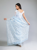 Load image into Gallery viewer, Seva Chikan Hand Embroidered Georgette Lucknowi Chikankari Saree