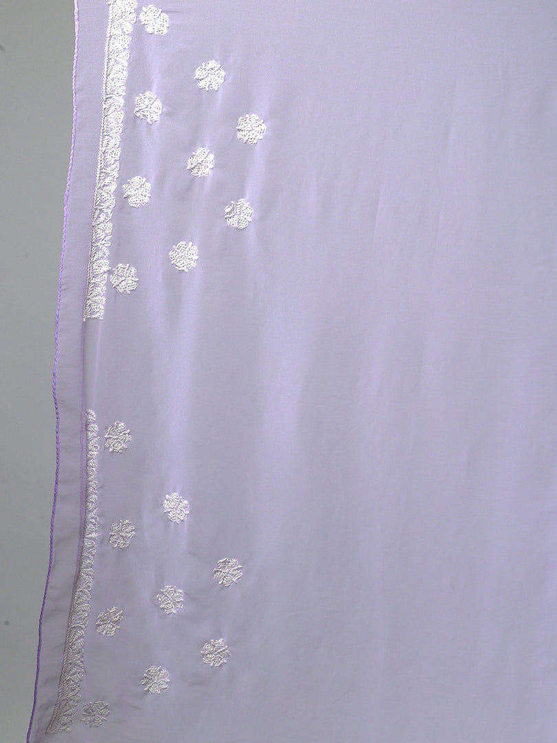 Seva Chikan Hand Embroidered Georgette Lucknowi Chikankari Saree