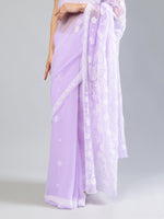 Load image into Gallery viewer, Seva Chikan Hand Embroidered Georgette Lucknowi Chikankari Saree