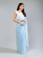 Load image into Gallery viewer, Seva Chikan Hand Embroidered Georgette Lucknowi Chikankari Saree
