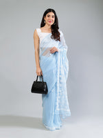 Load image into Gallery viewer, Seva Chikan Hand Embroidered Georgette Lucknowi Chikankari Saree