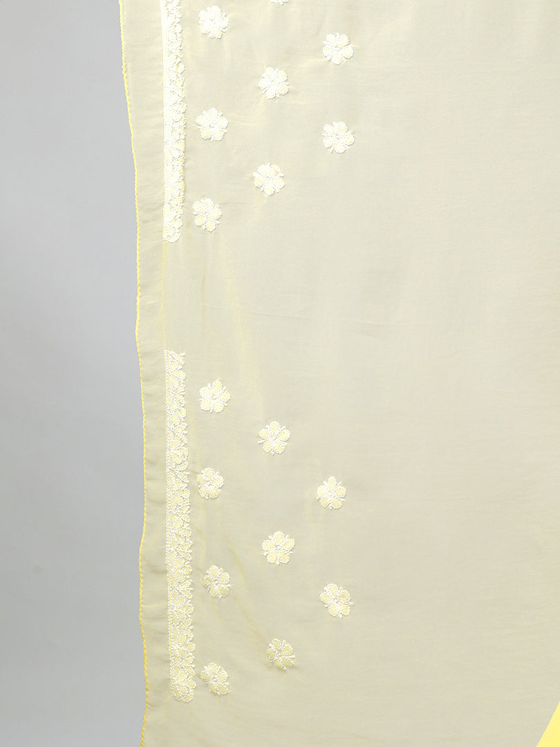 Seva Chikan Hand Embroidered Georgette Lucknowi Chikankari Saree
