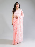 Load image into Gallery viewer, Seva Chikan Hand Embroidered Georgette Lucknowi Chikankari Saree