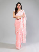 Load image into Gallery viewer, Seva Chikan Hand Embroidered Georgette Lucknowi Chikankari Saree