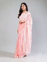 Load image into Gallery viewer, Seva Chikan Hand Embroidered Georgette Lucknowi Chikankari Saree
