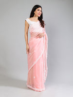 Load image into Gallery viewer, Seva Chikan Hand Embroidered Georgette Lucknowi Chikankari Saree