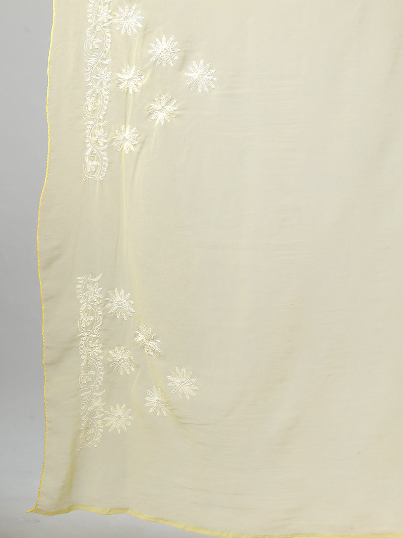Seva Chikan Hand Embroidered Georgette Lucknowi Chikankari Saree