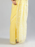 Load image into Gallery viewer, Seva Chikan Hand Embroidered Georgette Lucknowi Chikankari Saree