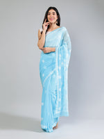 Load image into Gallery viewer, Seva Chikan Hand Embroidered Georgette Lucknowi Chikankari Saree