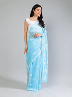 Load image into Gallery viewer, Seva Chikan Hand Embroidered Georgette Lucknowi Chikankari Saree
