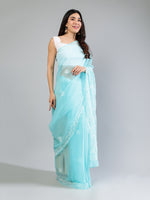 Load image into Gallery viewer, Seva Chikan Hand Embroidered Georgette Lucknowi Chikankari Saree