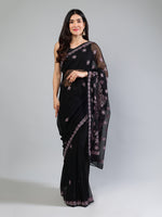 Load image into Gallery viewer, Seva Chikan Hand Embroidered Georgette Lucknowi Chikankari Saree