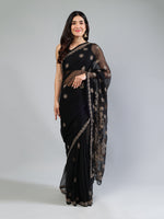 Load image into Gallery viewer, Seva Chikan Hand Embroidered Georgette Lucknowi Chikankari Saree