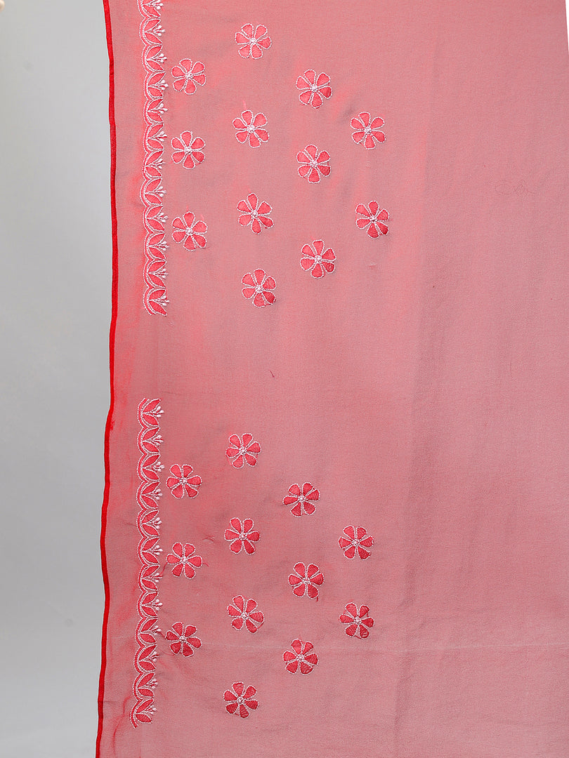 Seva Chikan Hand Embroidered Georgette Lucknowi Chikankari Saree